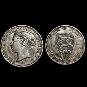 Jersey 1894 1/12 Shilling CH AU-UNC Beautiful ONLY 180k Victoria UK Bronze Coin